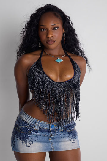 Giselle Top - Midnight Blue