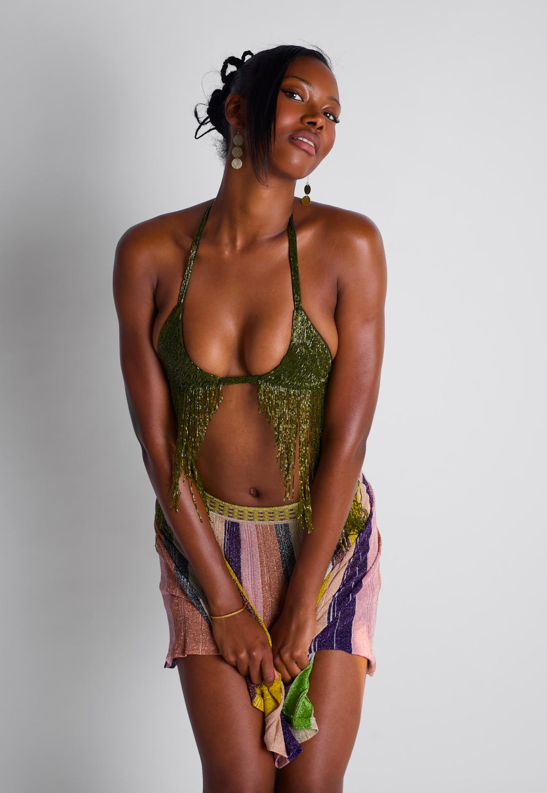 Vera Top (Long Version) - Olive Green